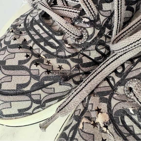 Jimmy Choo Monochrome Patterned Sneakers - Picture 9 of 15